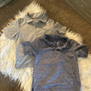Vineyard Vines Boys Polo Set - Light Gray & Heather Blue
